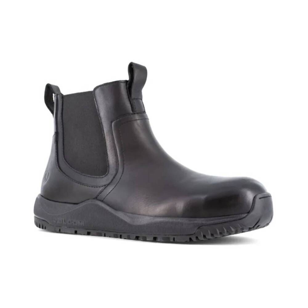 NEW VOLCOM men's composite toe slip-on station tactical work boot in black